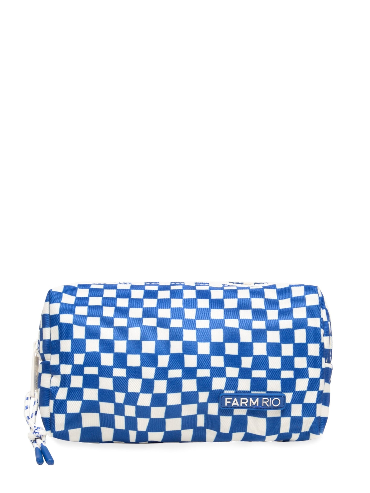 Necessaire Feminina Ora Bolas P Quadriculado Azul Farm Etc