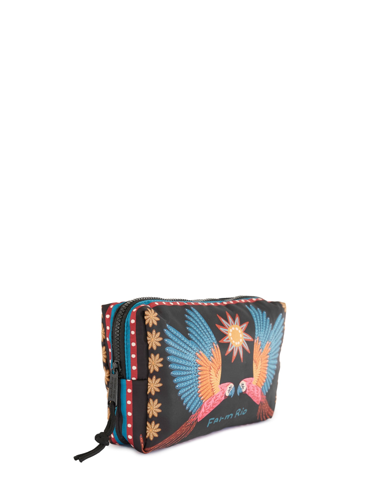 Necessaire Feminina Ora Bolas Samba Das Araras Preto Farm Etc
