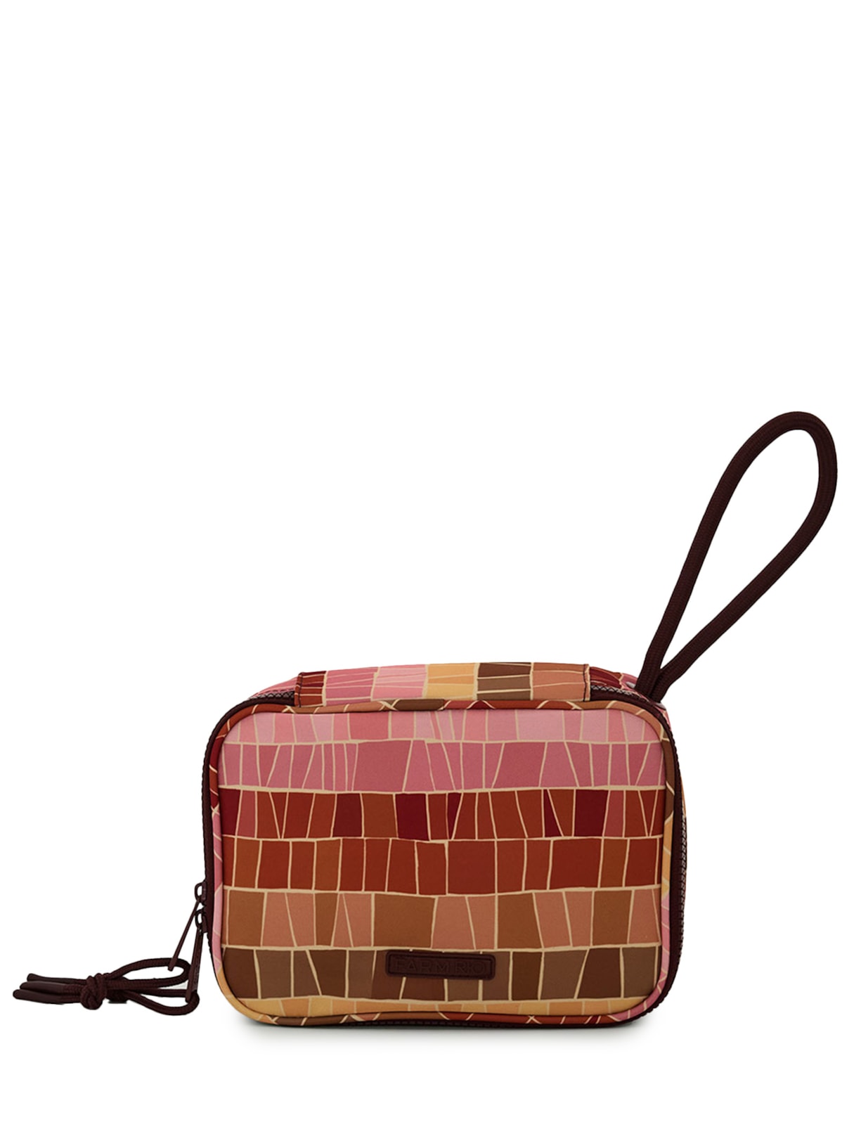 Necessaire Feminina Xerô Listra Mosaico - Marrom