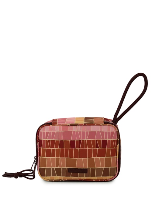 Necessaire Feminina Xerô Listra Mosaico - Marrom