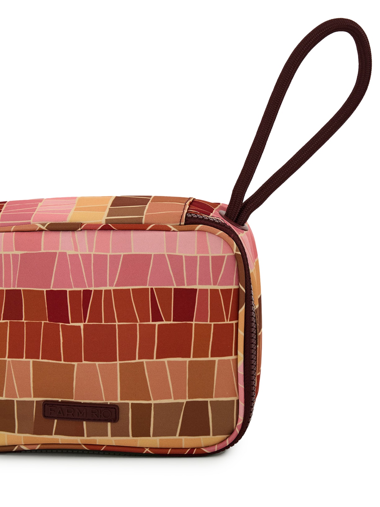 Necessaire Feminina Xerô Listra Mosaico Marrom Farm Etc