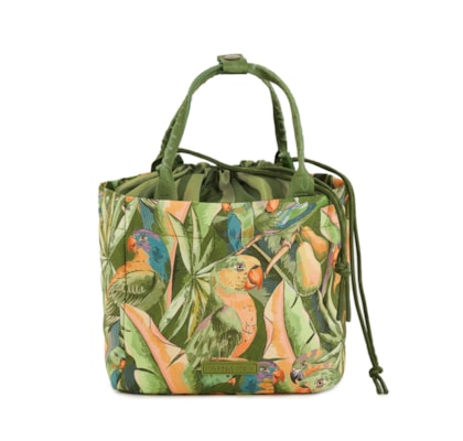 Necessaire Feminina Ziriguidum Floresta Passáros - Verde