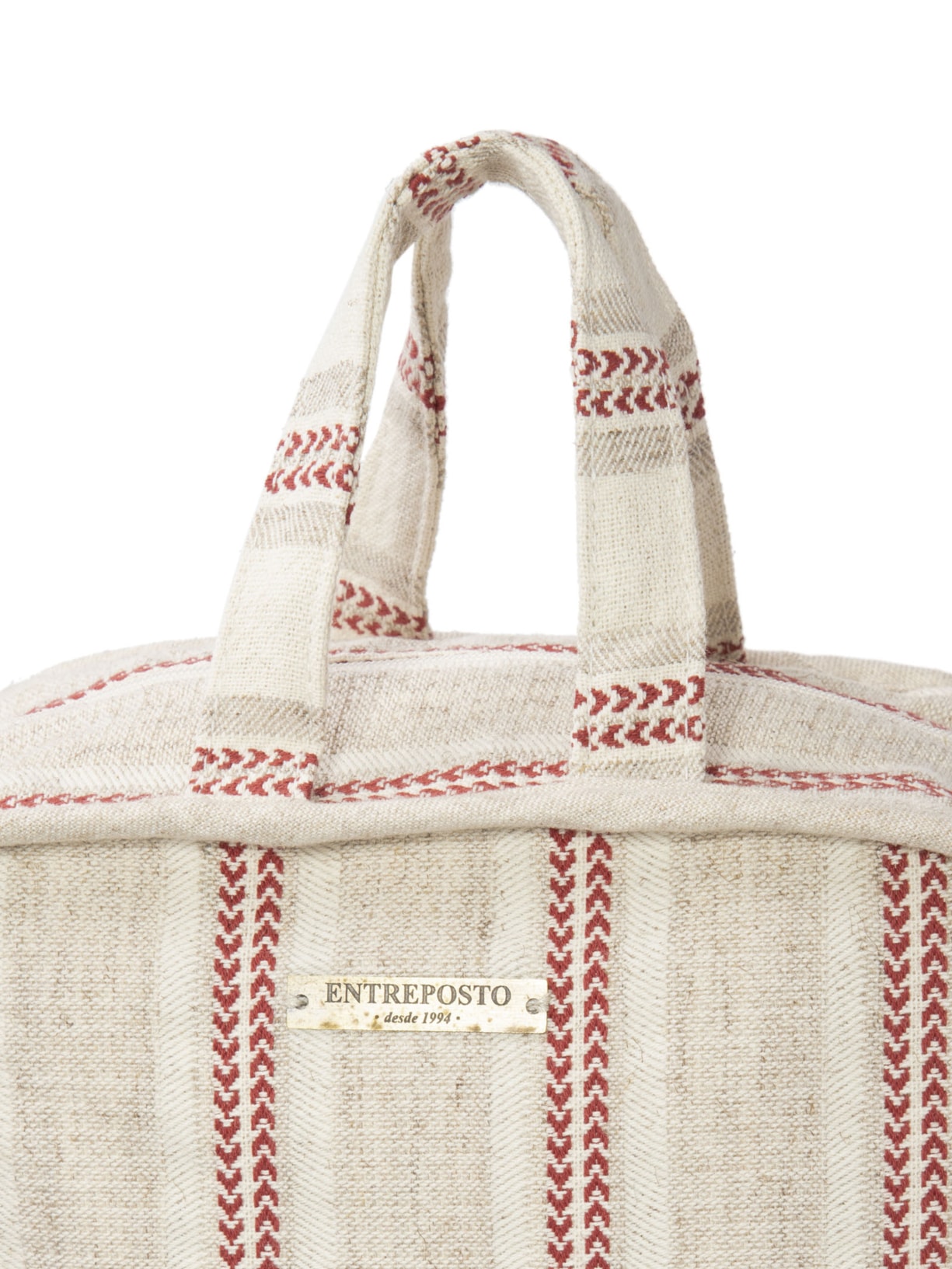 Necessaire Lista Sargento Magenta Bege Entreposto