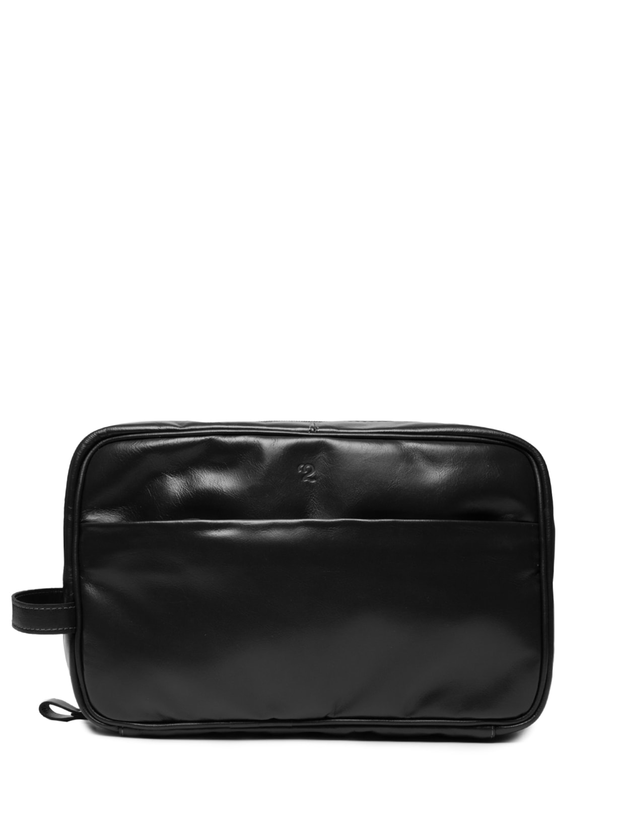 Necessaire Masculina de Viagem Grande em Couro - Preto