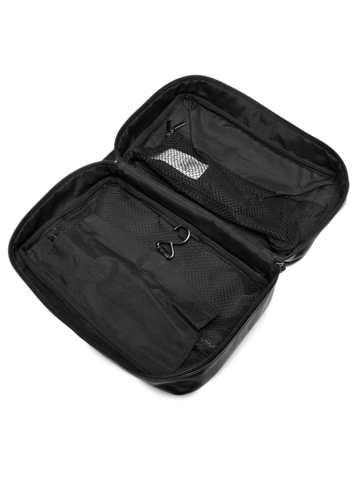 Necessaire Masculina de Viagem Grande em Couro  Preto '2 Essential