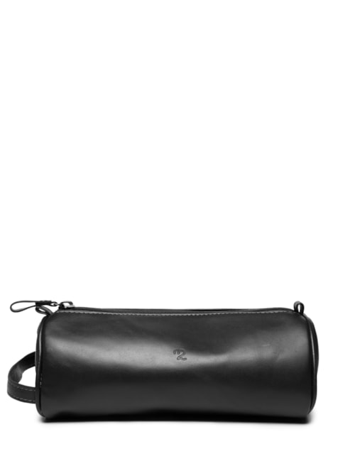 Necessaire Masculina de Viagem Média em Couro - Preto