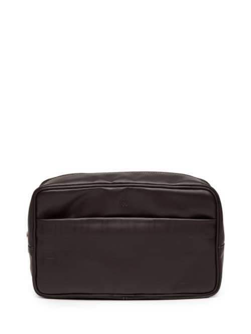 Necessaire Masculina Grande Para Viagem Couro Legítimo - Marrom
