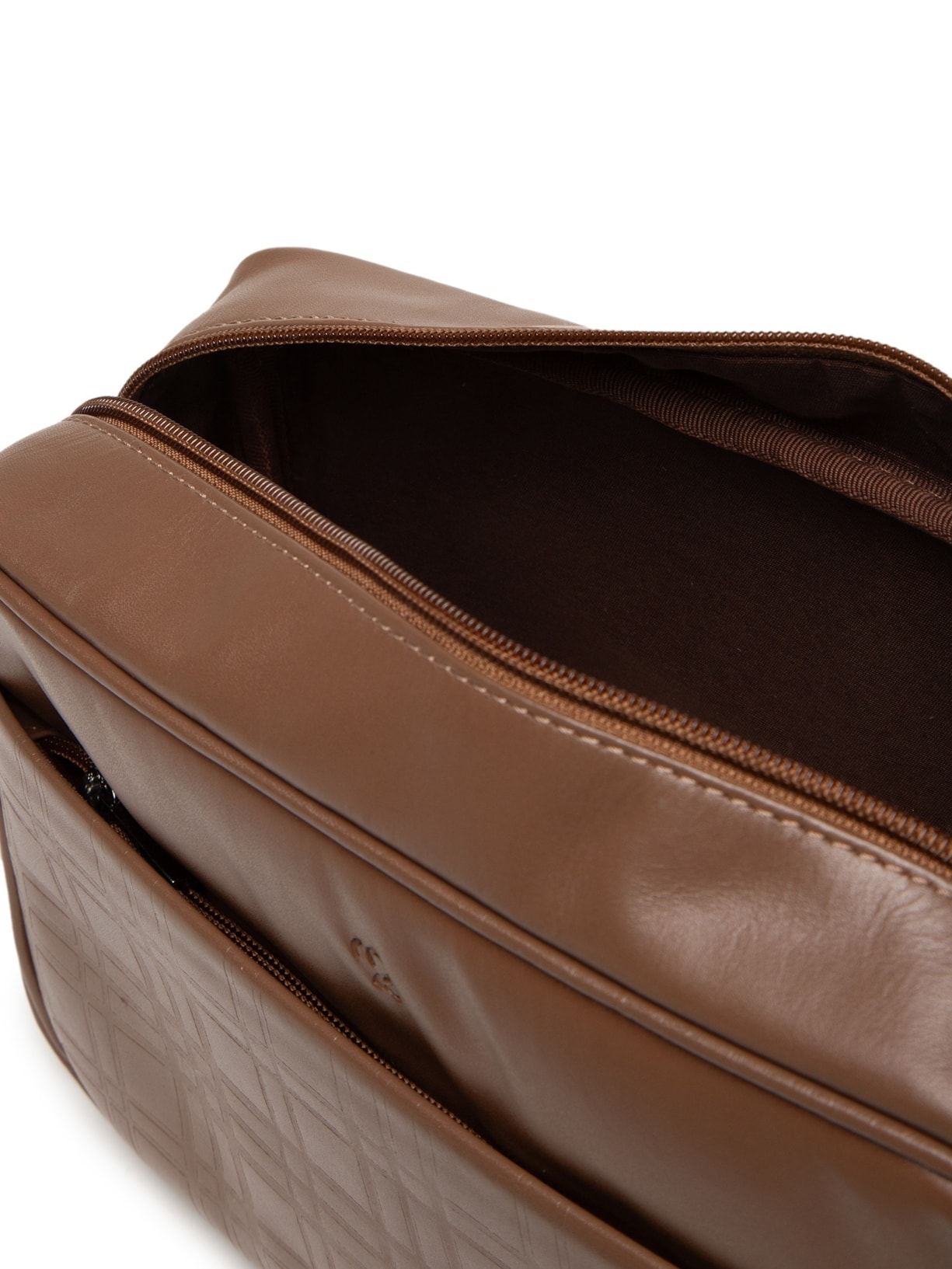 Necessaire Masculina Grande Para Viagem Couro Legítimo Marrom '2 Essential