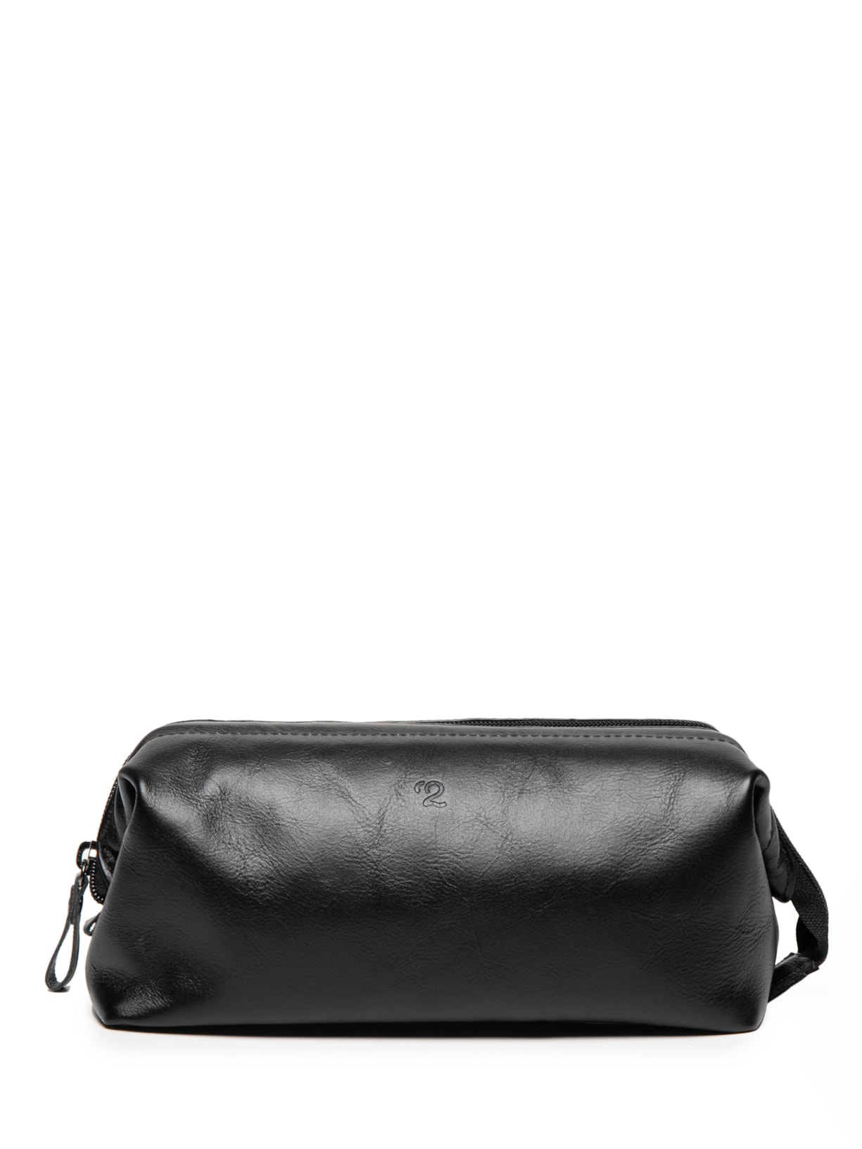 Necessaire Masculina Para Viagem Couro Legitimo - Preto