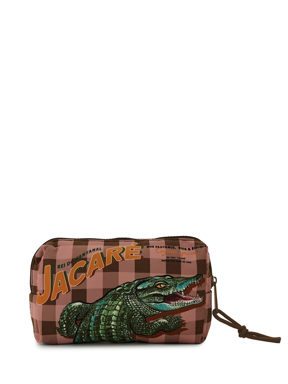 Necessaire Maxi Ora Bolas Jacaré - Marrom