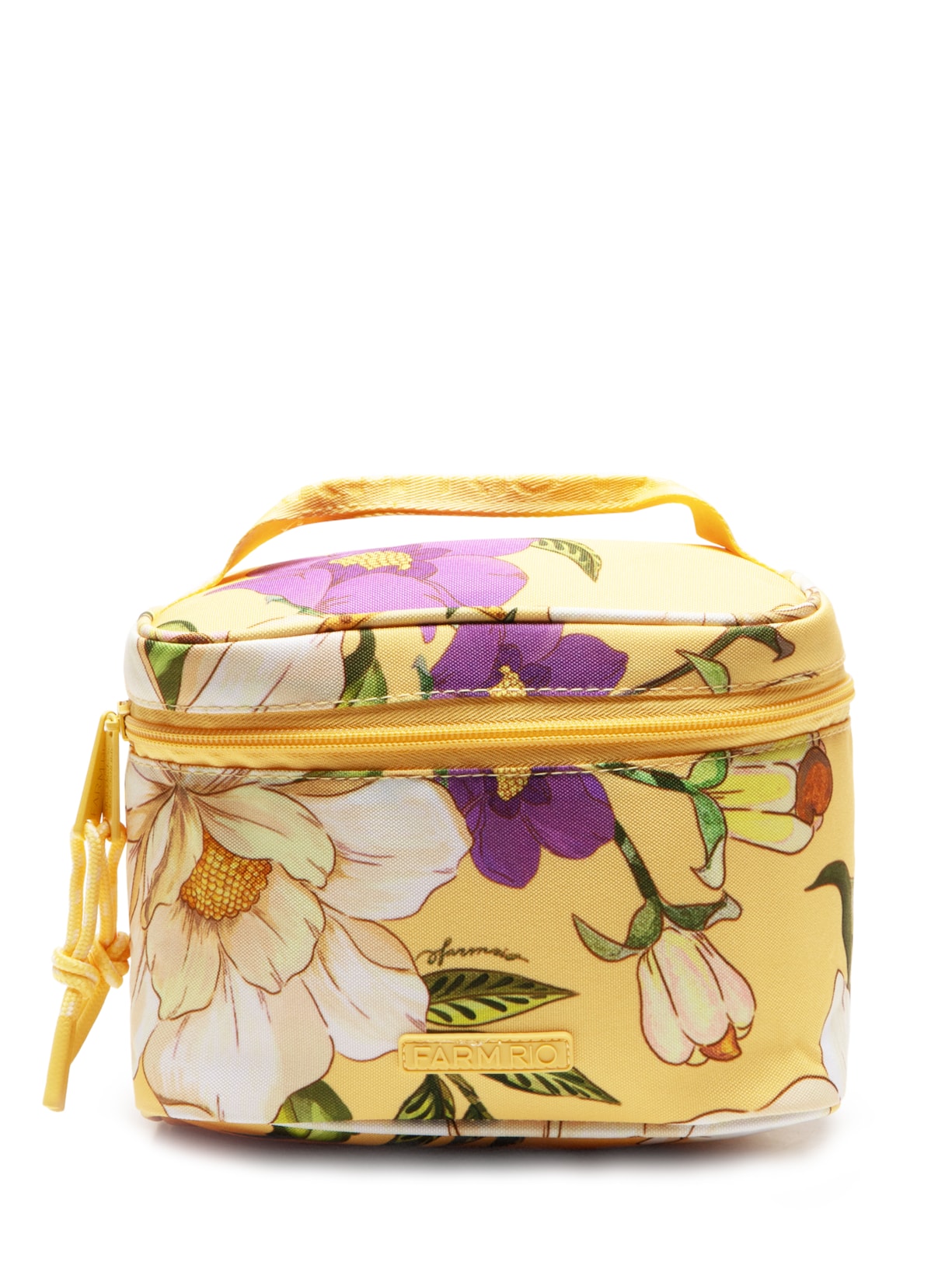Necessaire Me Leva Pássaros Em Flor - Amarelo
