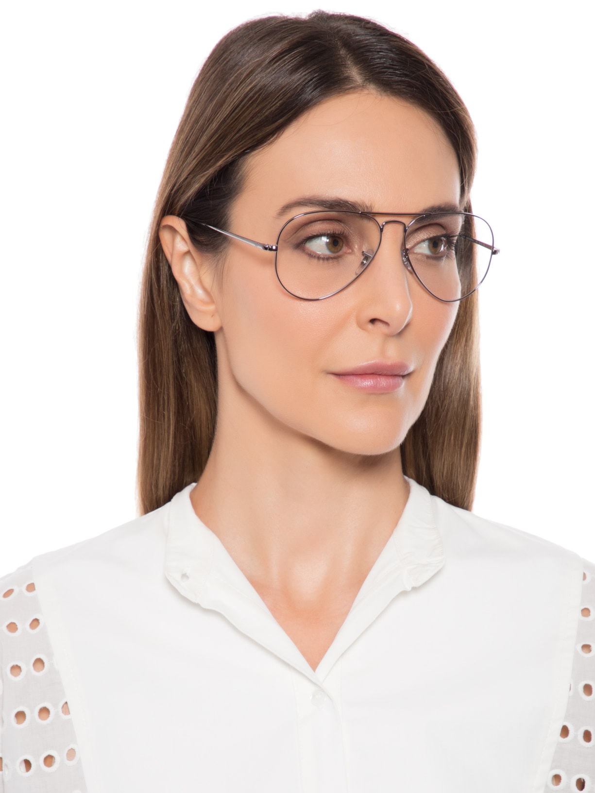 Ray-Ban óculos De Grau Unissex Aviador Prata - Main Image