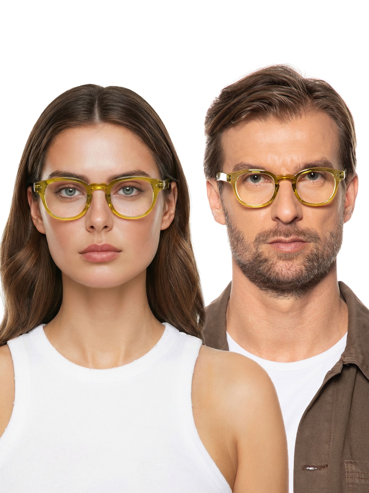Óculos de Grau Unissex Reading Retro Square Amarelo Izipizi