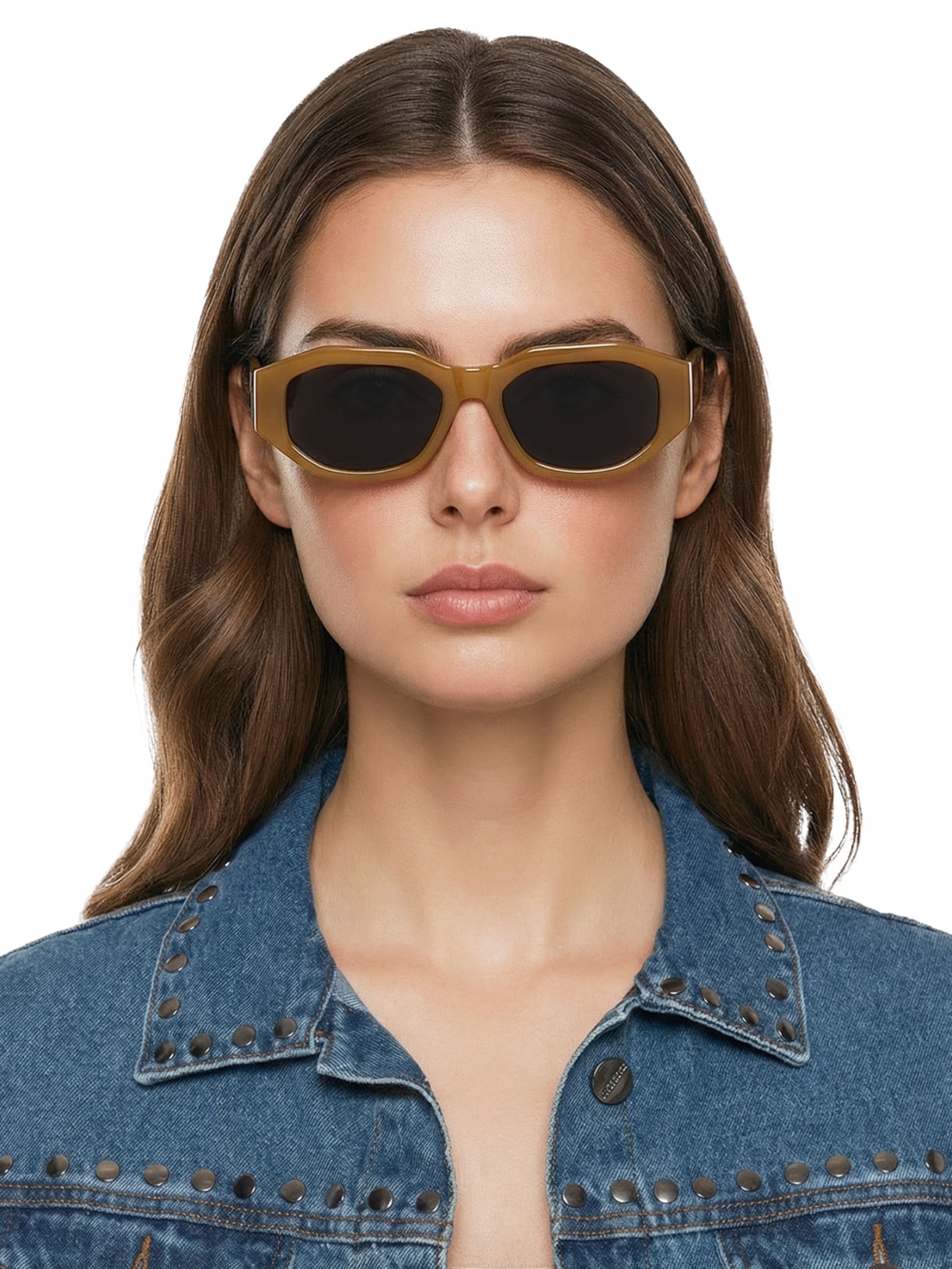 Óculos De Sol Feminino Adulto Amsterdã Bege Helena Bordon