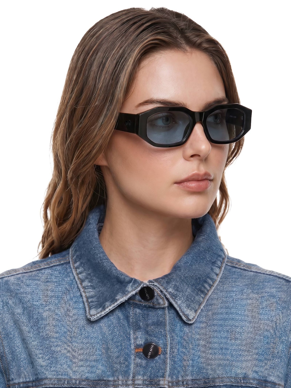 Óculos De Sol Feminino Adulto Amsterdã Preto Shop2gether + Helena Bordon