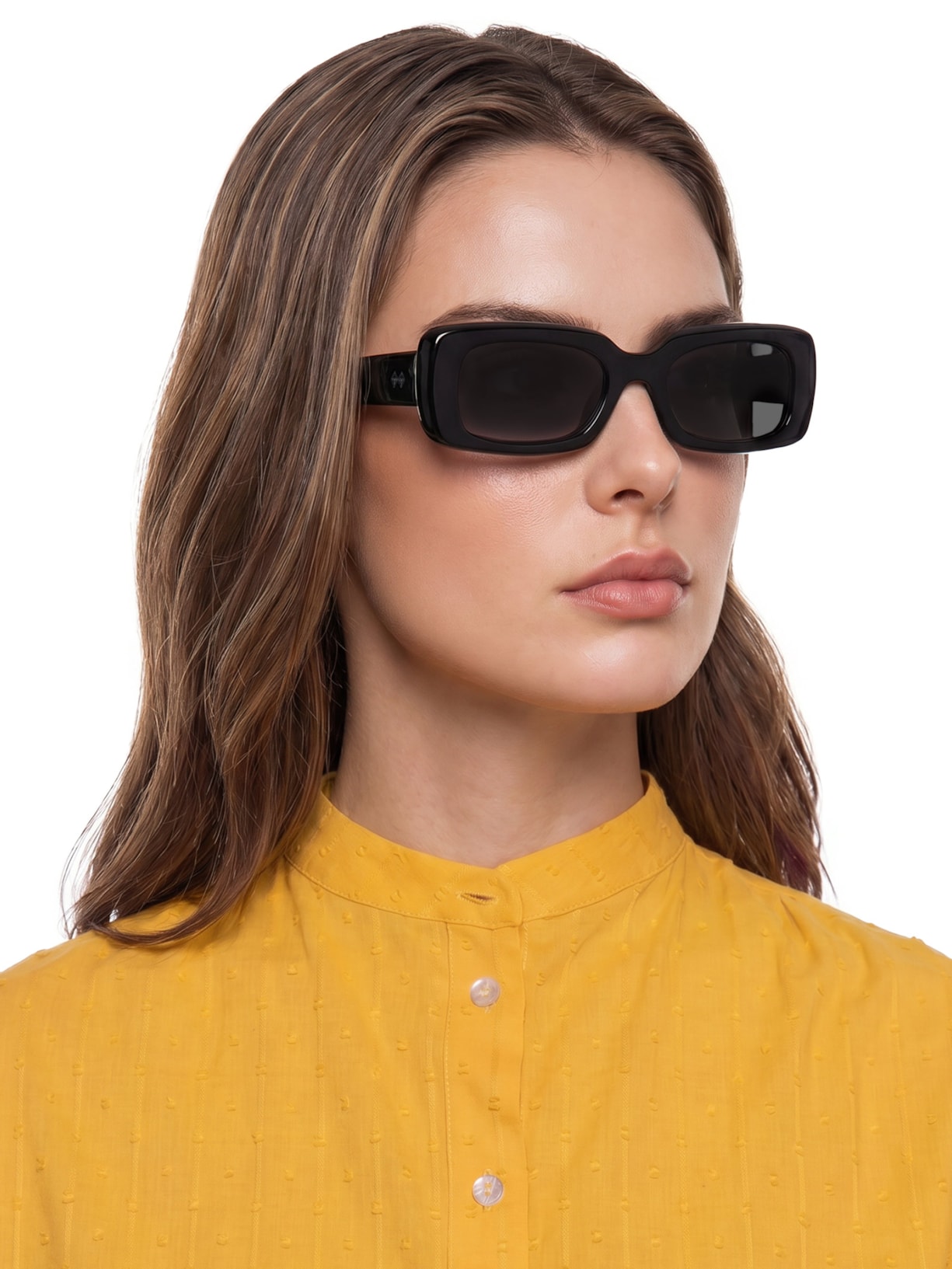 Óculos De Sol Feminino Adulto Mônaco Degradê Preto Helena Bordon