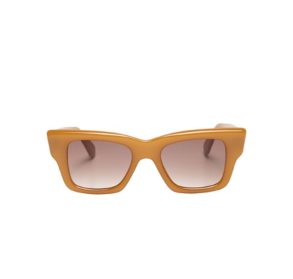 Óculos De Sol Feminino Cairo Caramelo Degradê - Bege