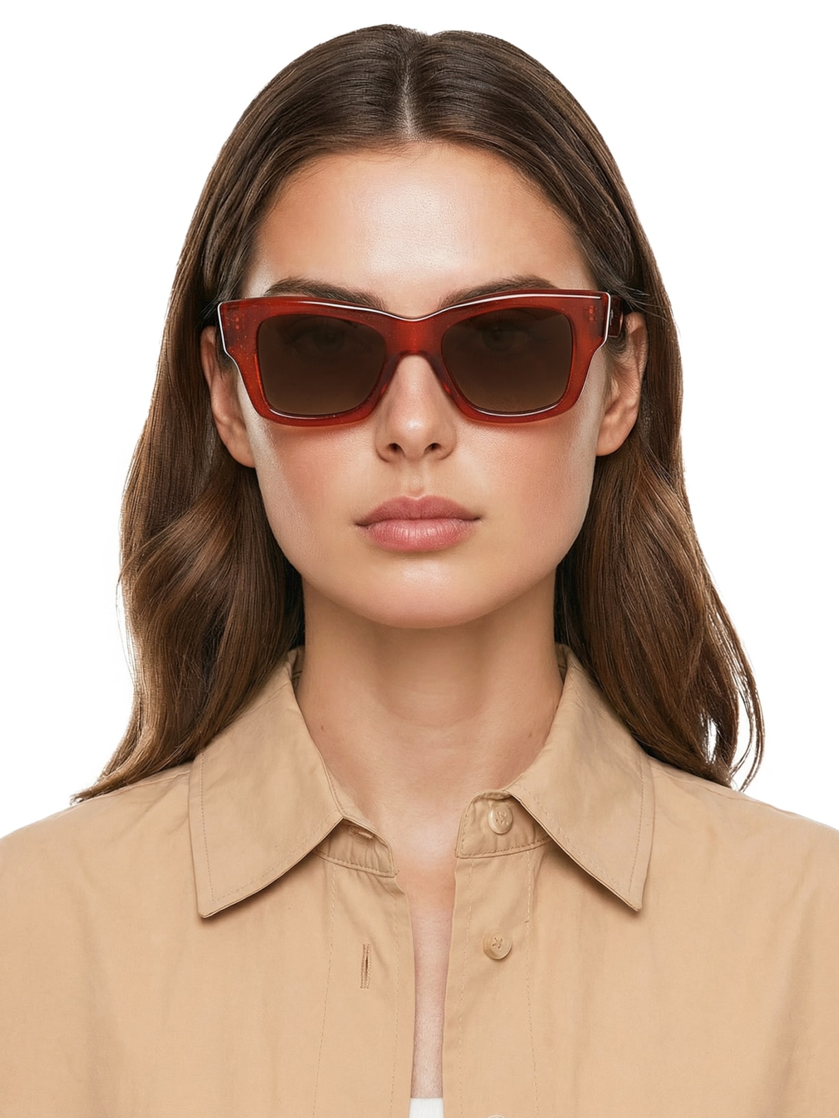 Óculos De Sol Feminino Cairo Degradê Marrom Helena Bordon