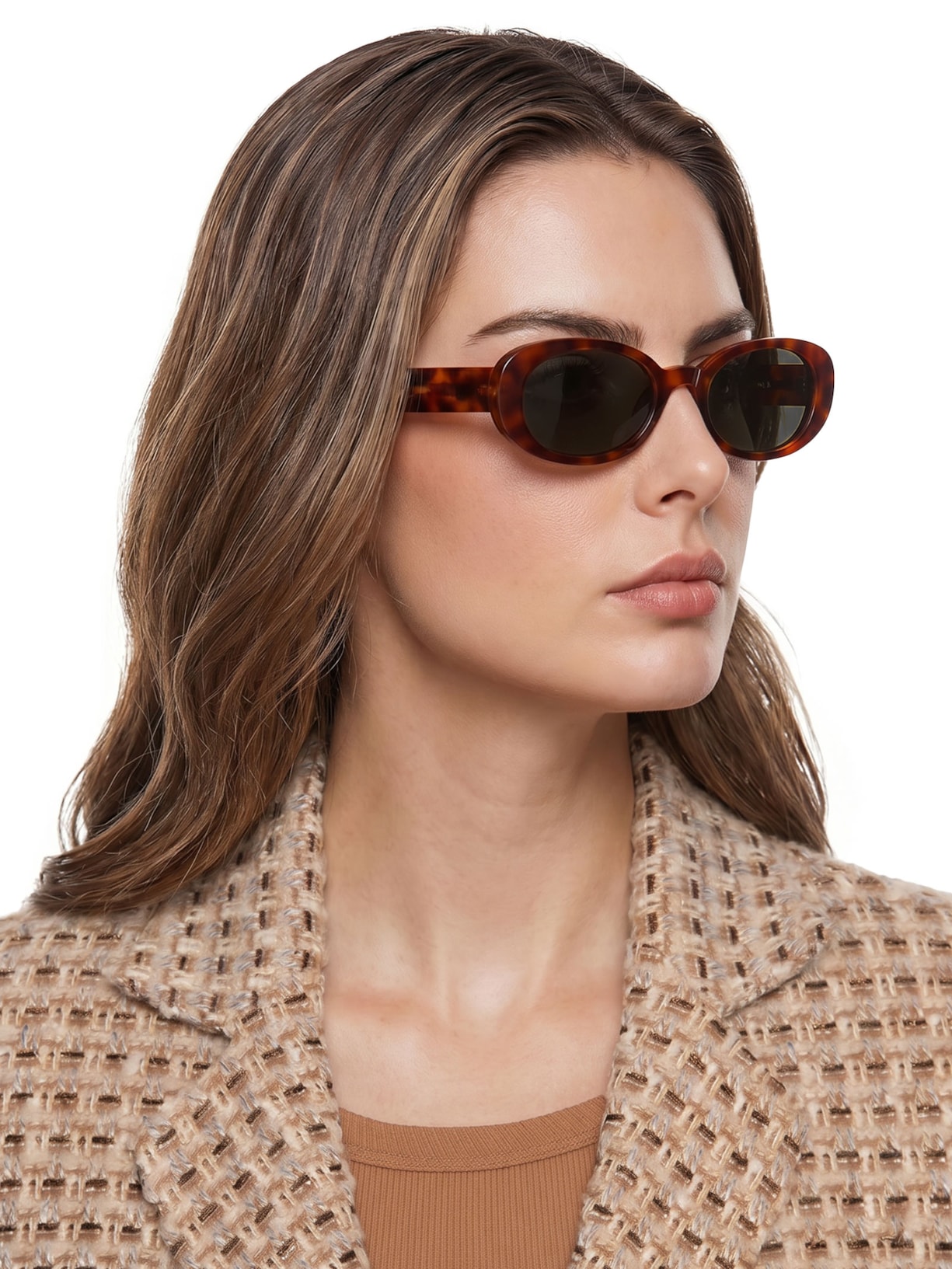 Óculos de Sol Feminino Demi G15 Marrom Helena Bordon