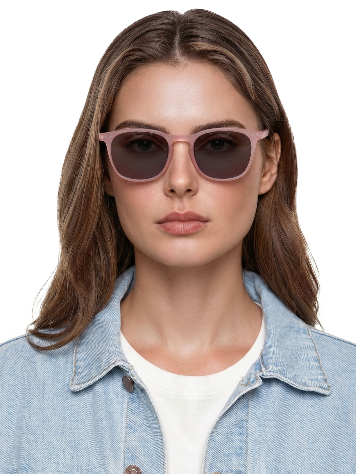 Óculos De Sol Feminino #E Sun Iconic Trapeze Rosa Izipizi