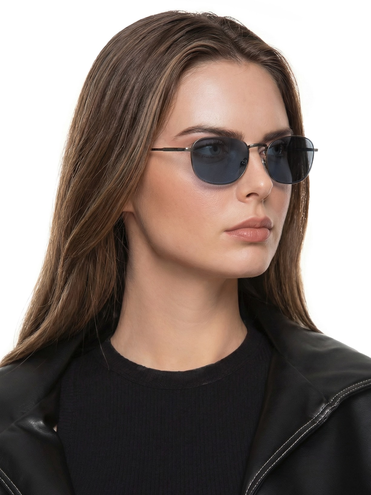 Óculos De Sol Feminino Haste Fina Azul Vogue