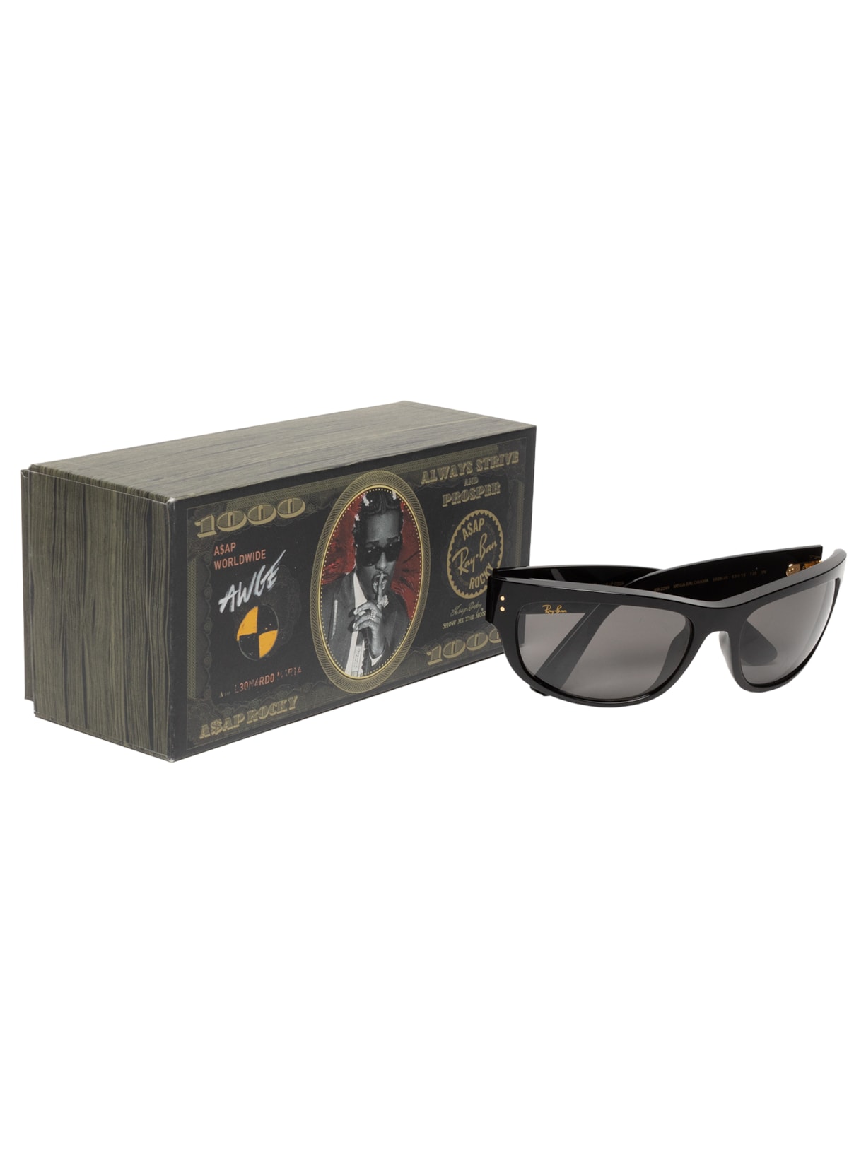 Óculos De Sol Feminino Mega Balorama Blacked Out Collection Preto Ray-ban