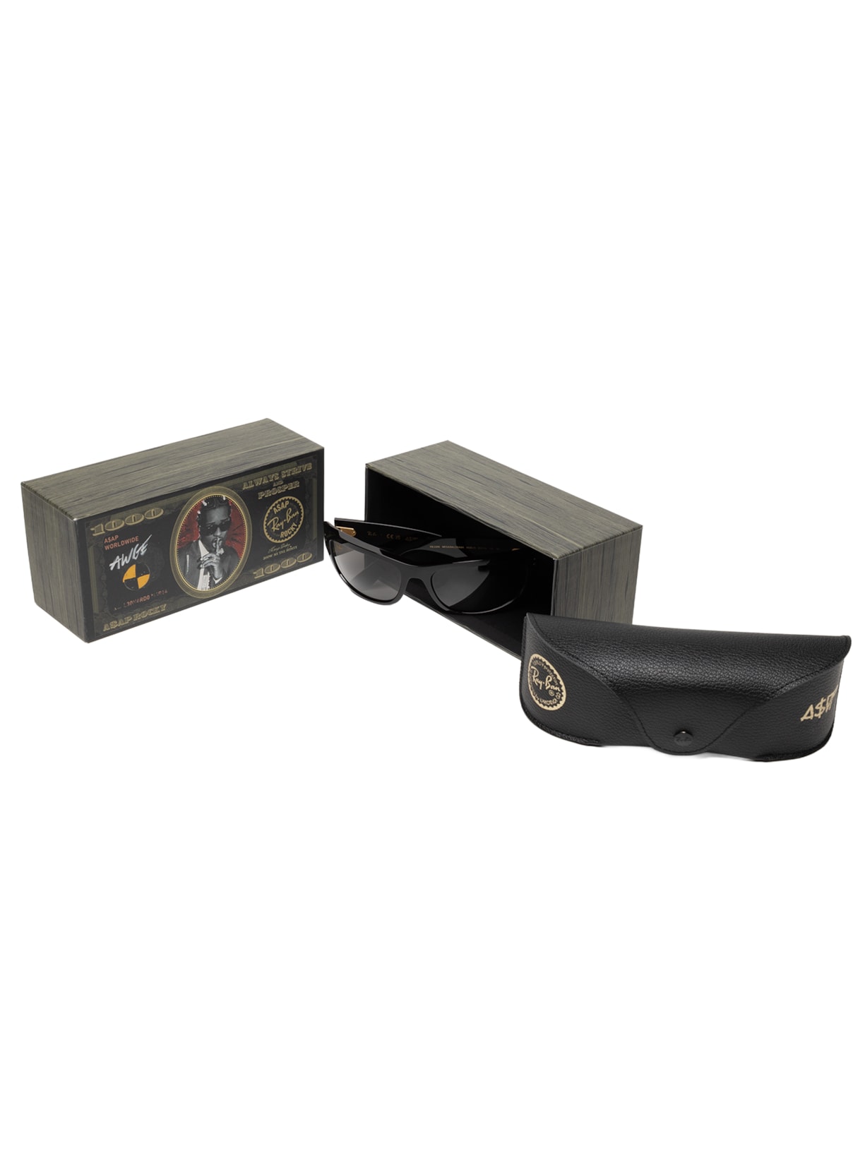 Óculos De Sol Feminino Mega Balorama Blacked Out Collection Preto Ray-ban