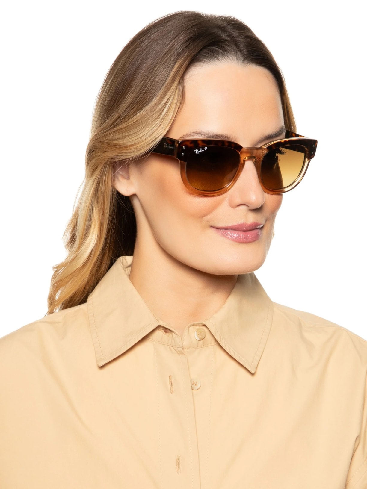 Óculos De Sol Feminino Mega Hawkeye Marrom Ray-ban