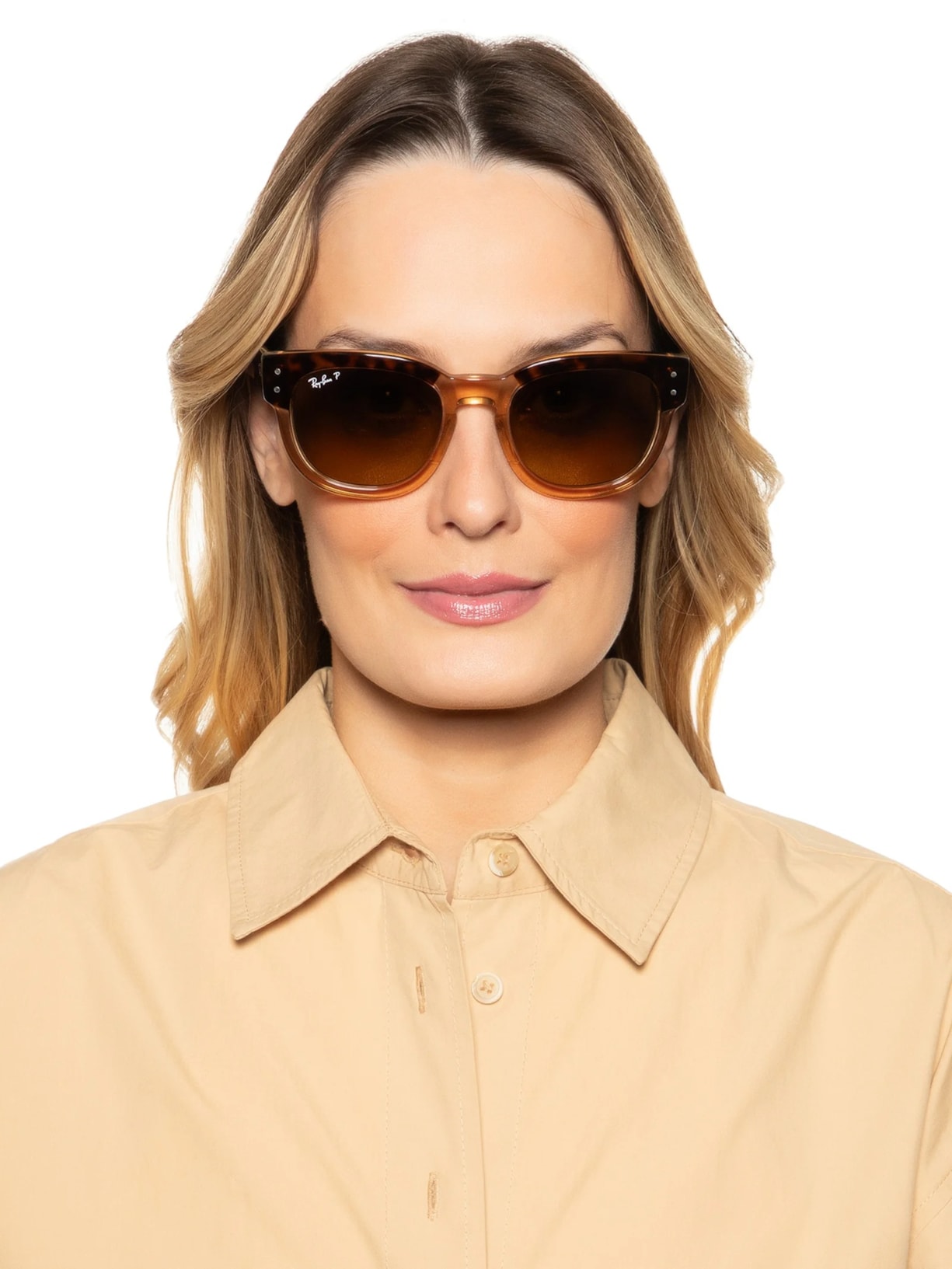 Óculos De Sol Feminino Mega Hawkeye Marrom Ray-ban