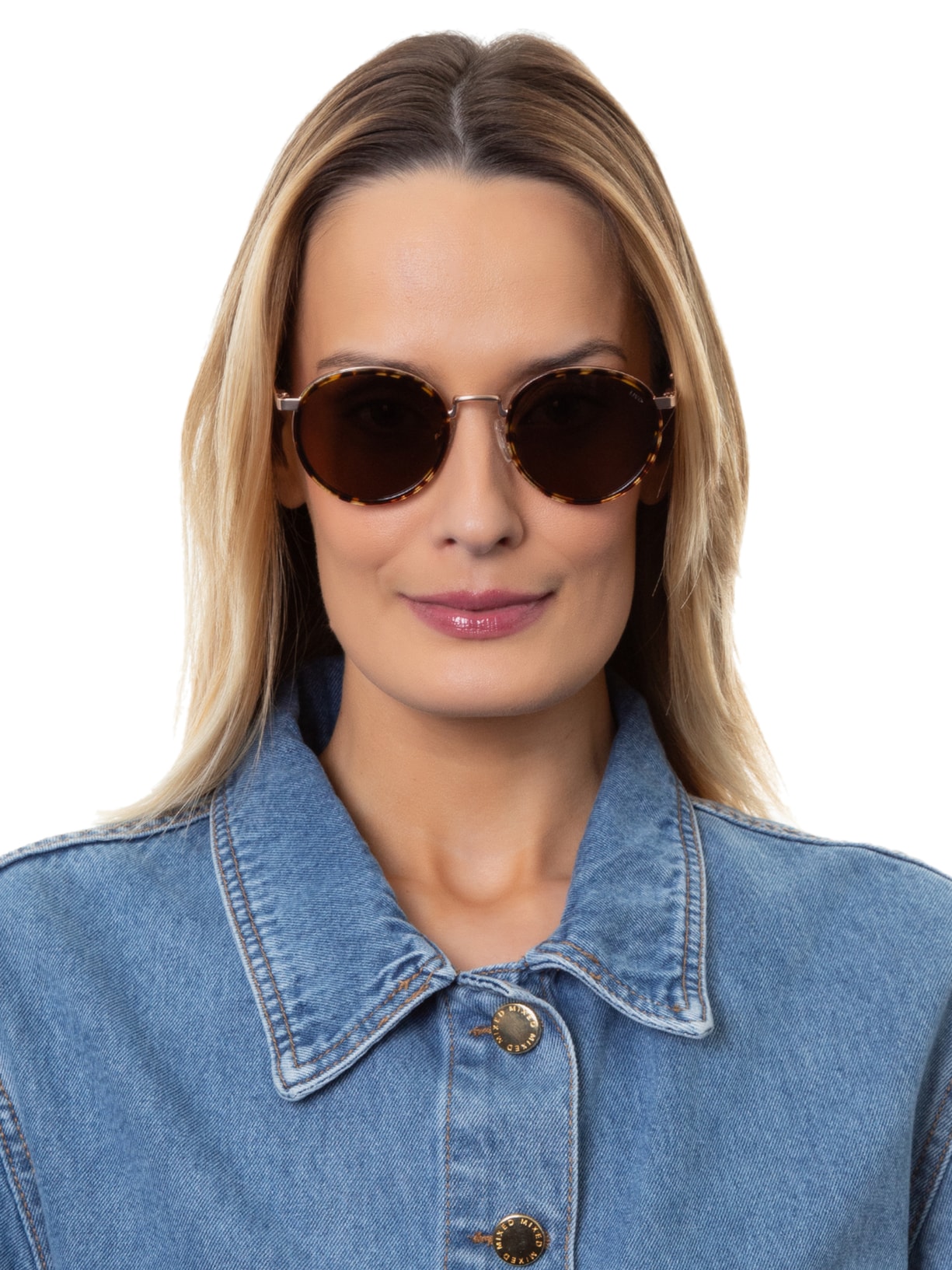 Óculos De Sol Feminino Mica Solar Demi Clássico Marrom Livo