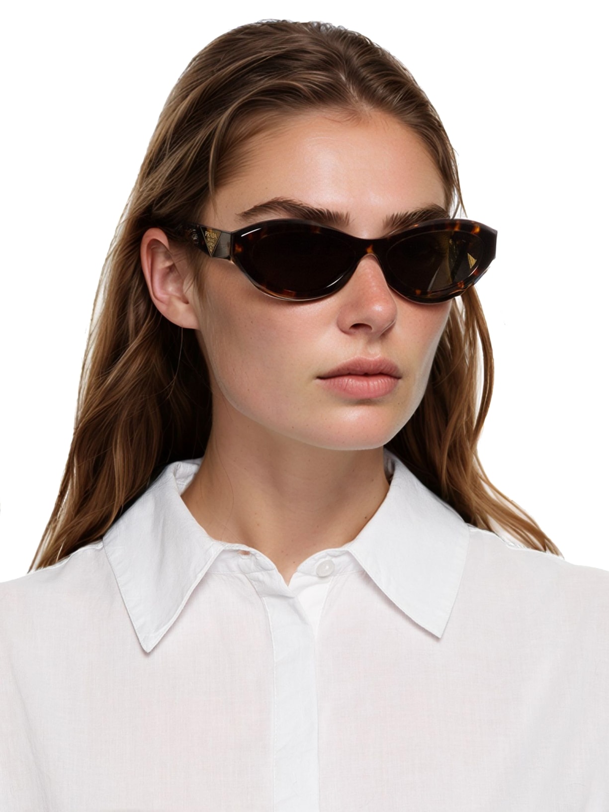 Óculos De Sol Feminino Prada Symbole  Marrom Prada