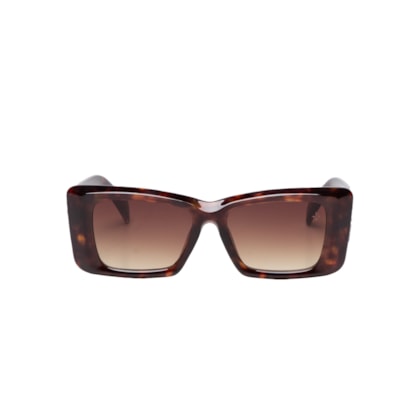 Óculos De Sol Feminino Quadrado - Marrom 