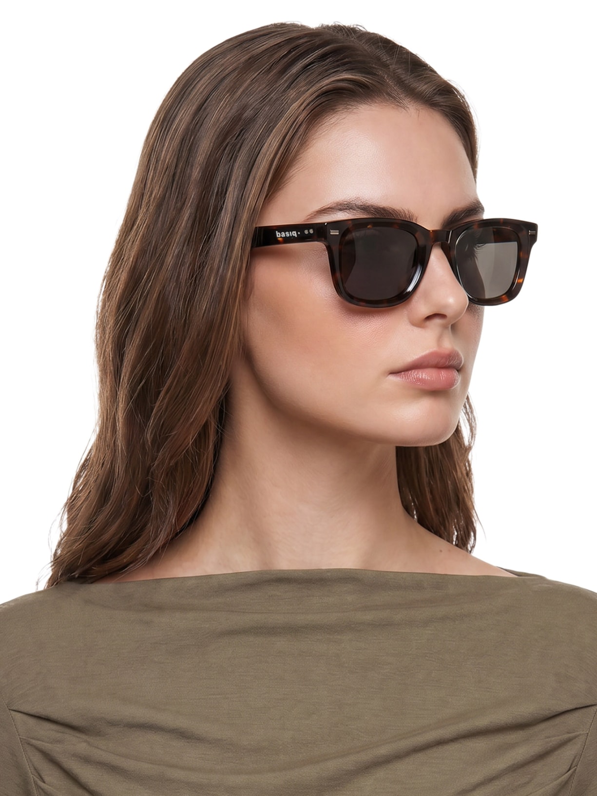 Óculos de Sol Feminino Retangular – Preto Basiq