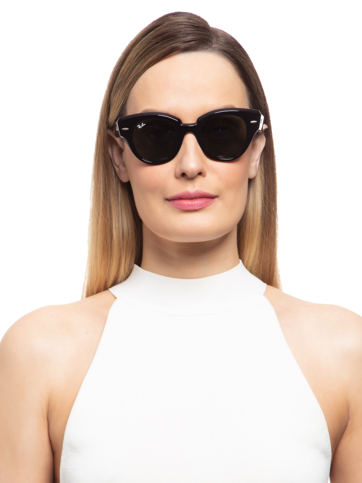 Óculos De Sol Feminino Roundabout Preto Ray-ban