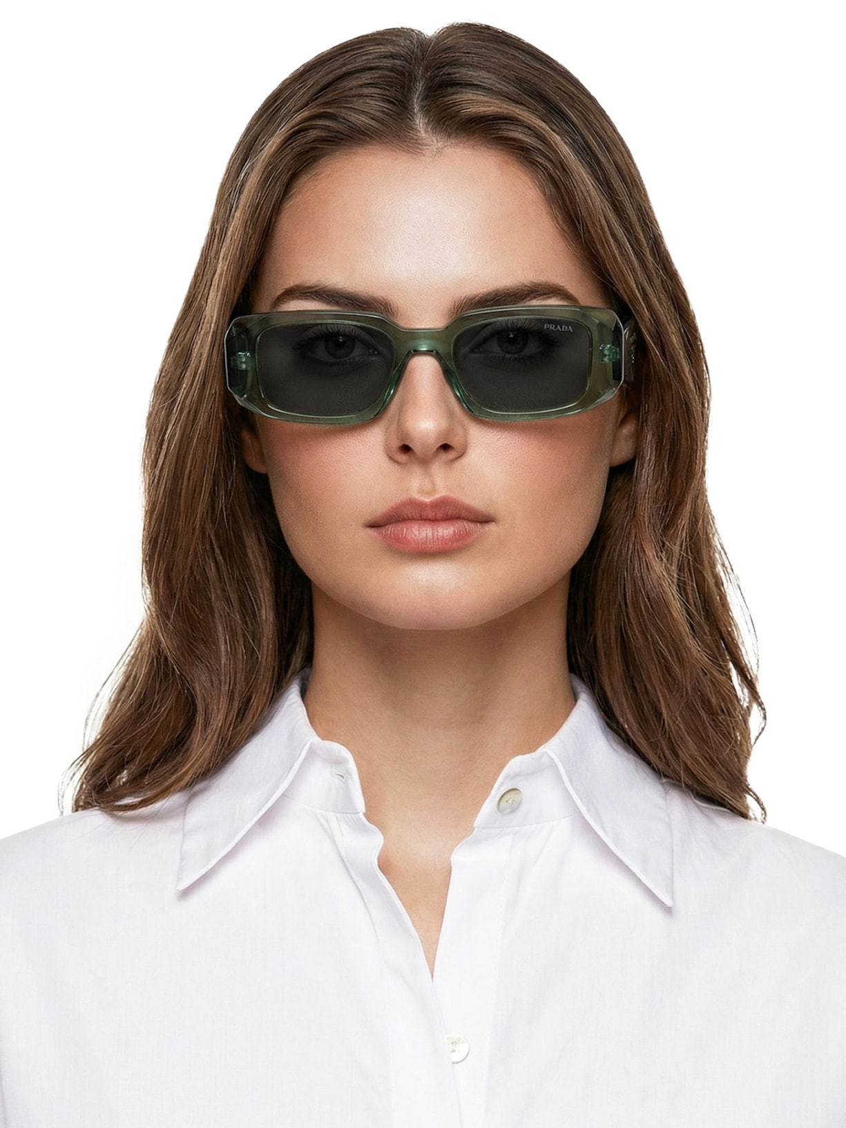 Óculos De Sol Feminino Verde Prada