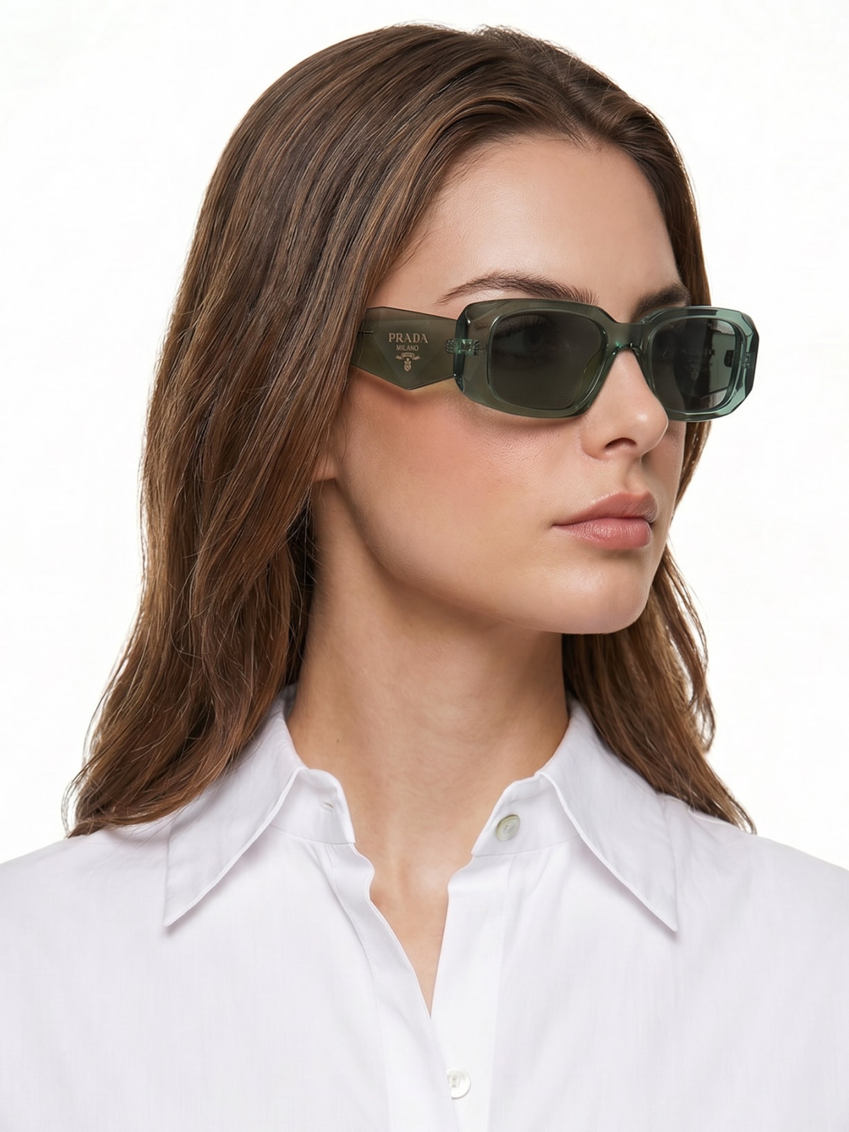 Óculos De Sol Feminino Verde Prada