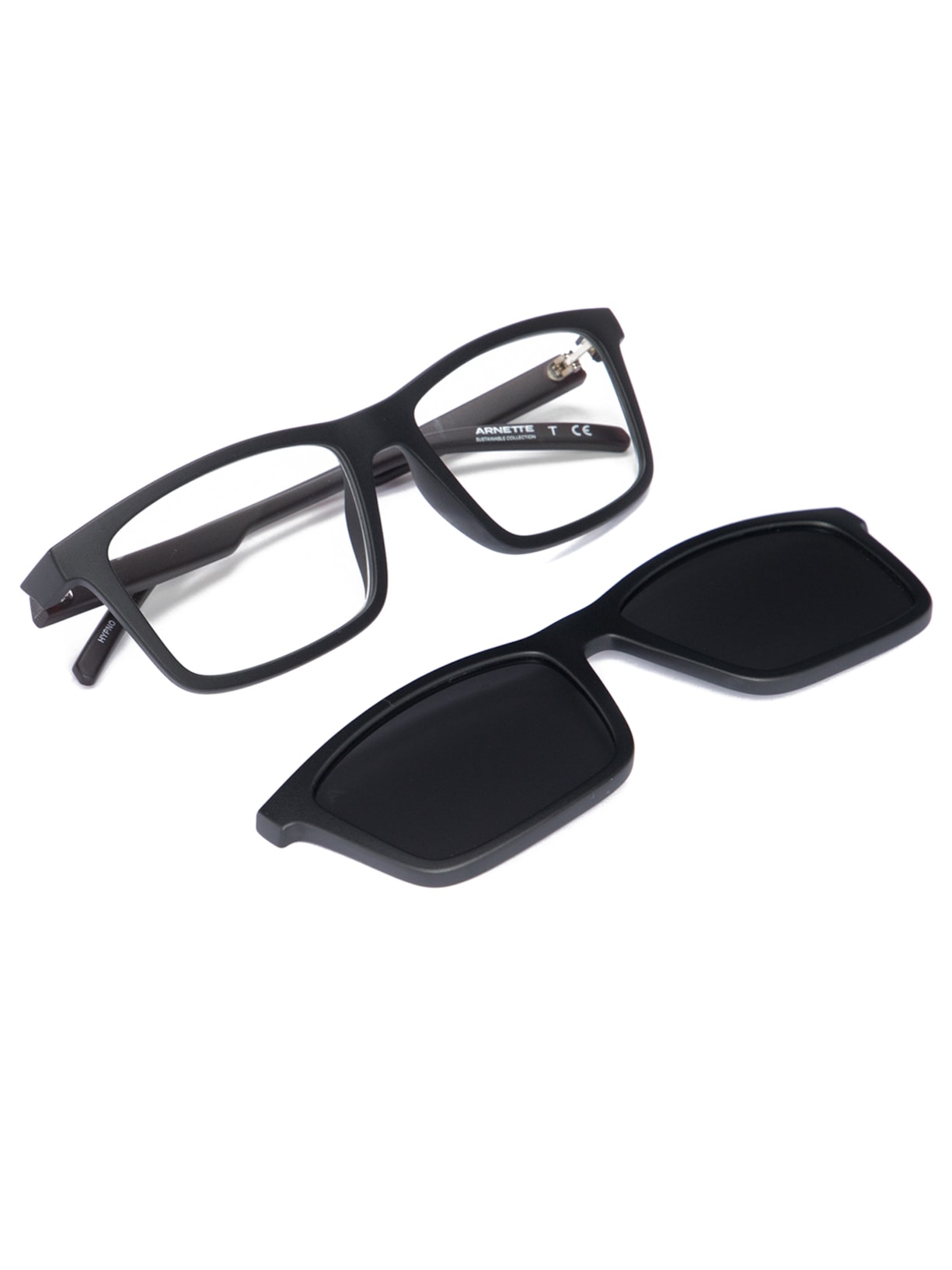 óculos De Sol Masculino Clip On 2 Em 1 - Preto