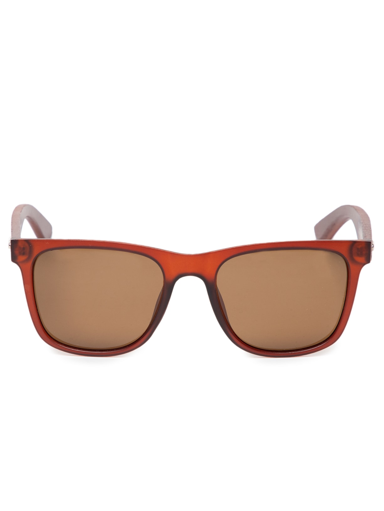 Óculos De Sol Masculino Com Haste Em Madeira - Marrom