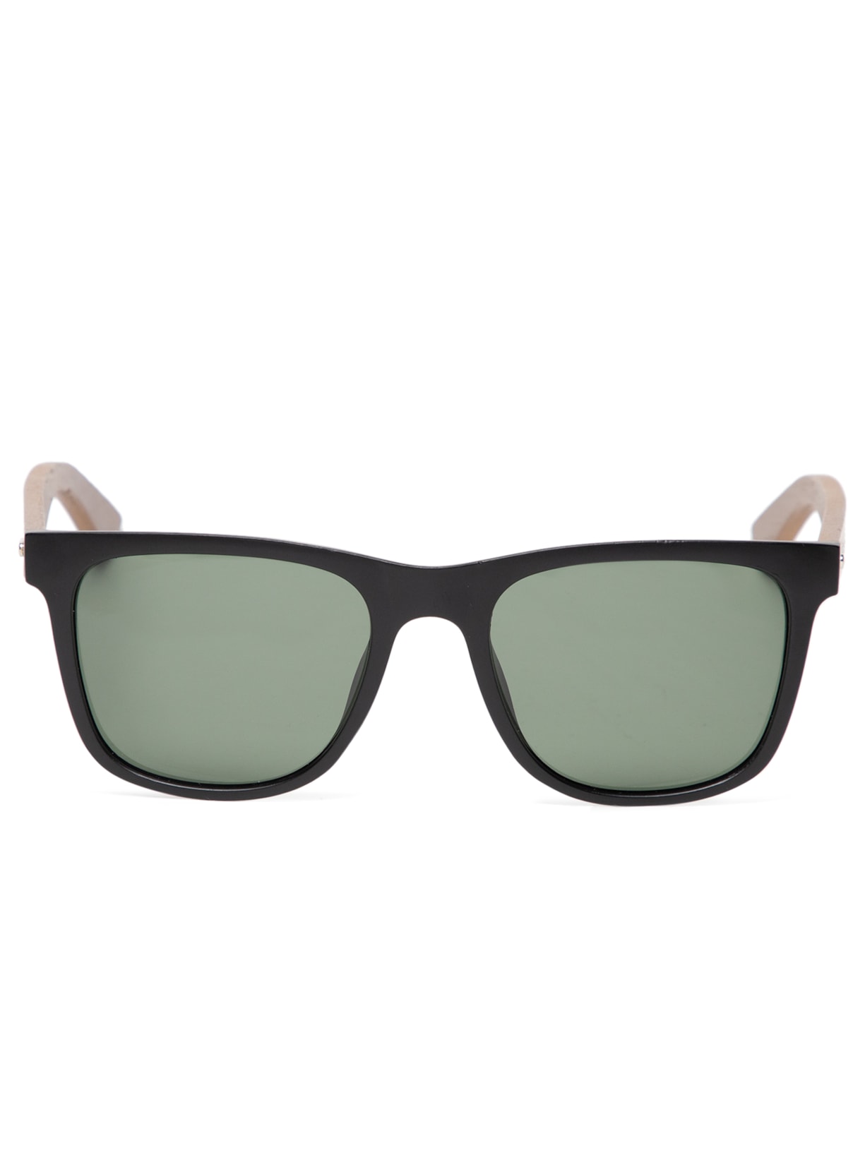 Óculos De Sol Masculino Com Haste Em Madeira - Preto