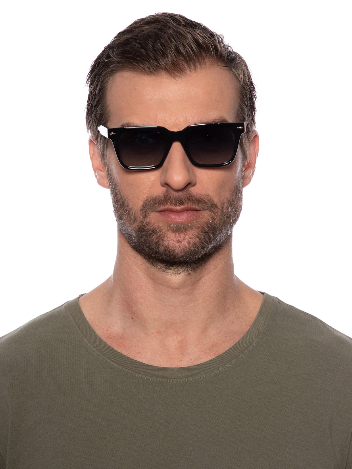 Óculos De Sol Masculino Quadrado Preto Basiq Men