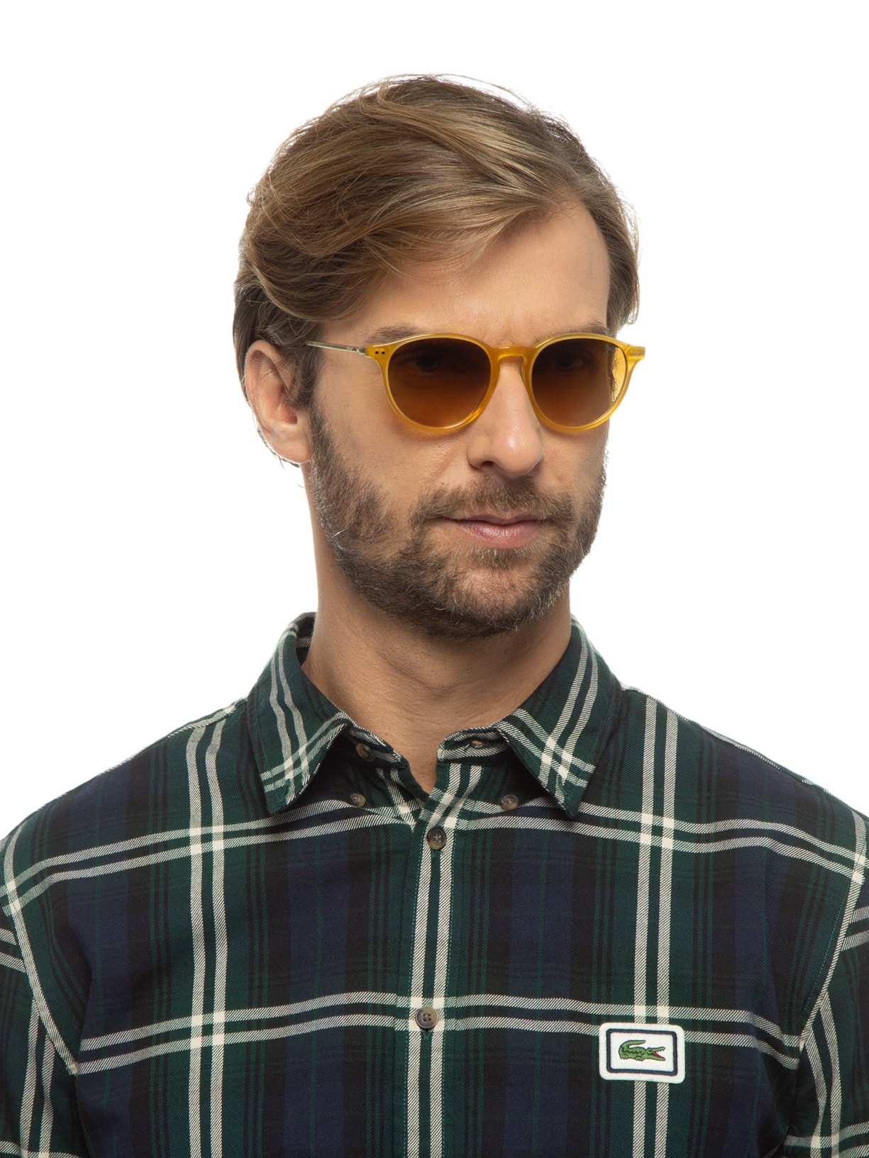 Óculos de Sol Masculino Redondo Amarelo Polo Ralph Lauren