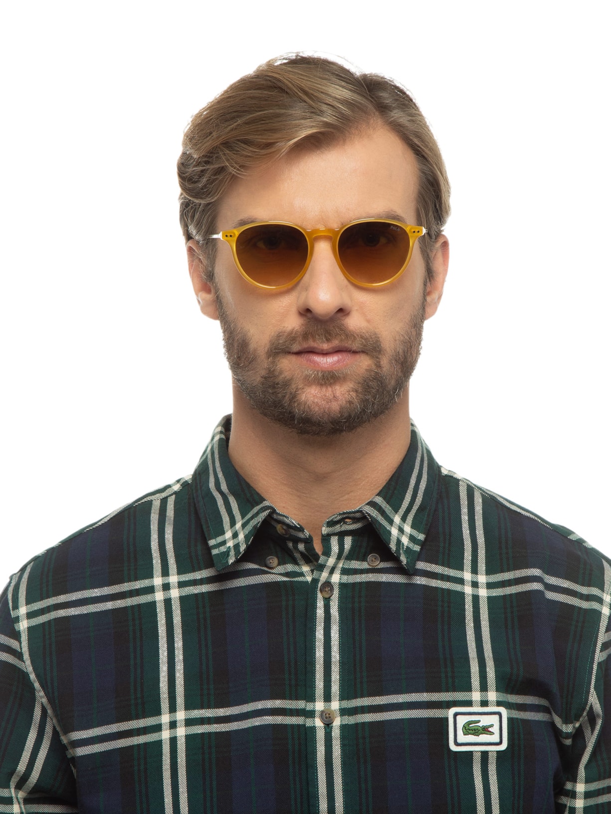 Óculos de Sol Masculino Redondo Amarelo Polo Ralph Lauren