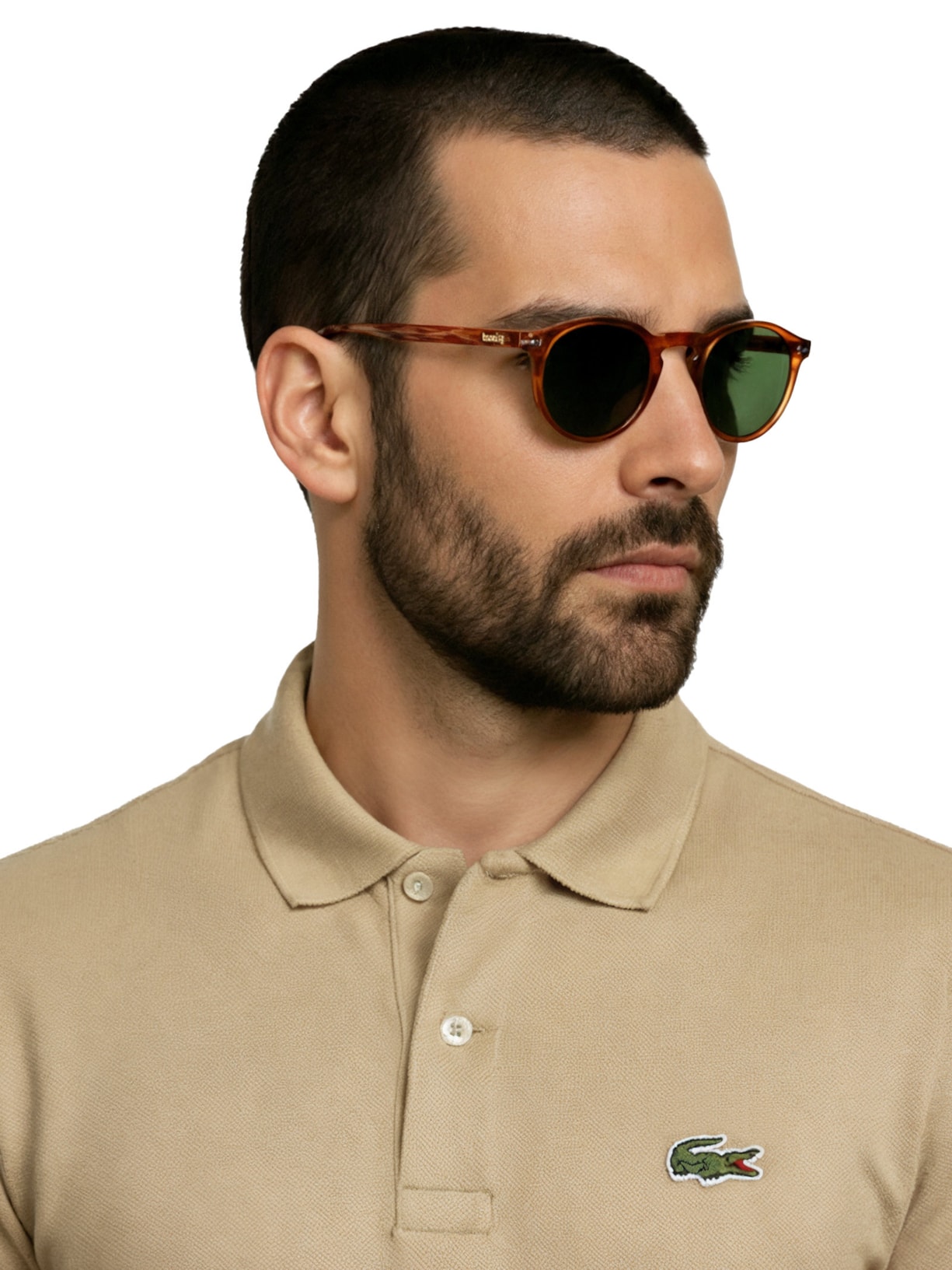 Óculos De Sol Masculino Redondo Marrom Basiq Men