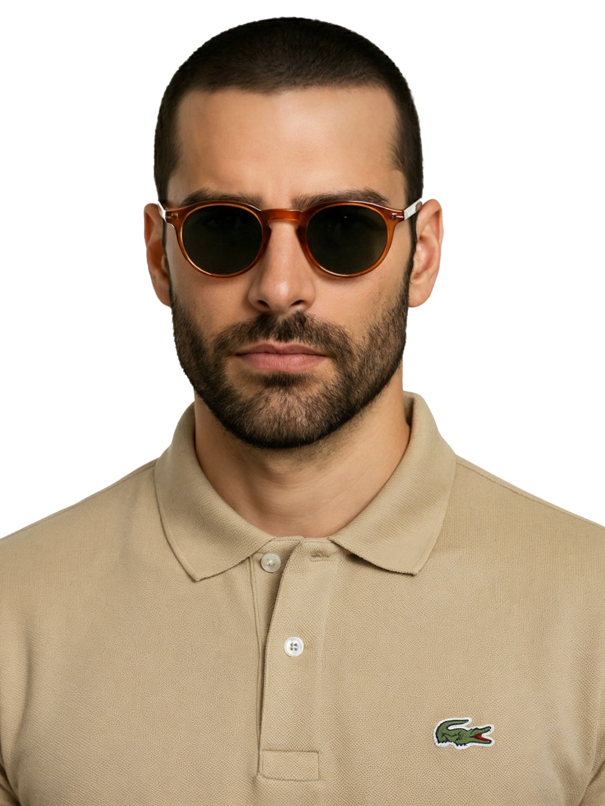 Óculos De Sol Masculino Redondo Marrom Basiq Men