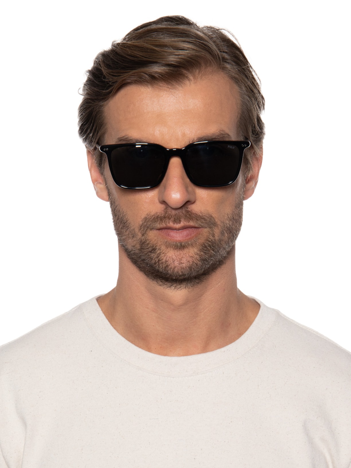óculos De Sol Masculino Retangular Preto Polo