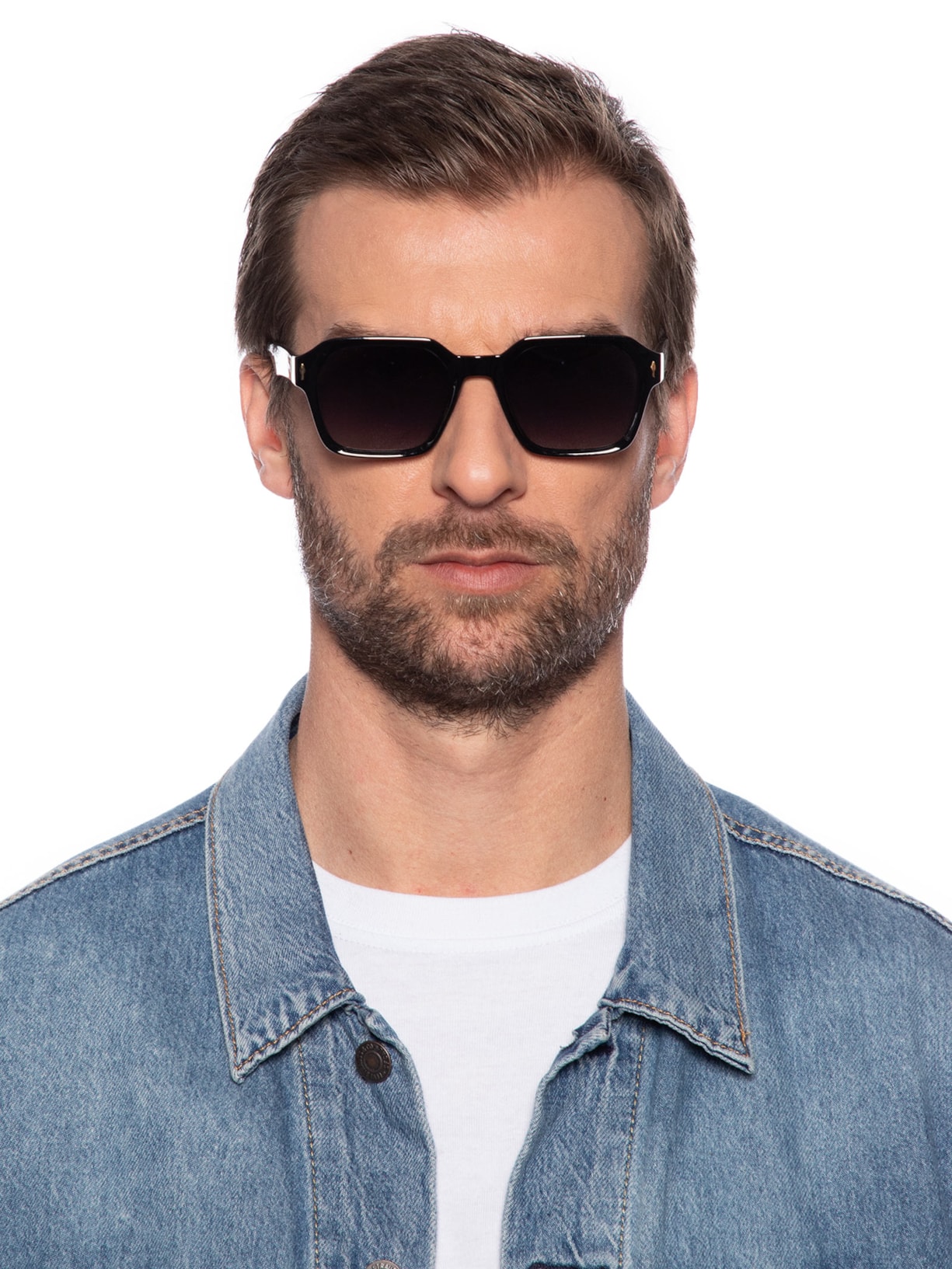 Óculos De Sol Masculino Retangular Preto Basiq Men