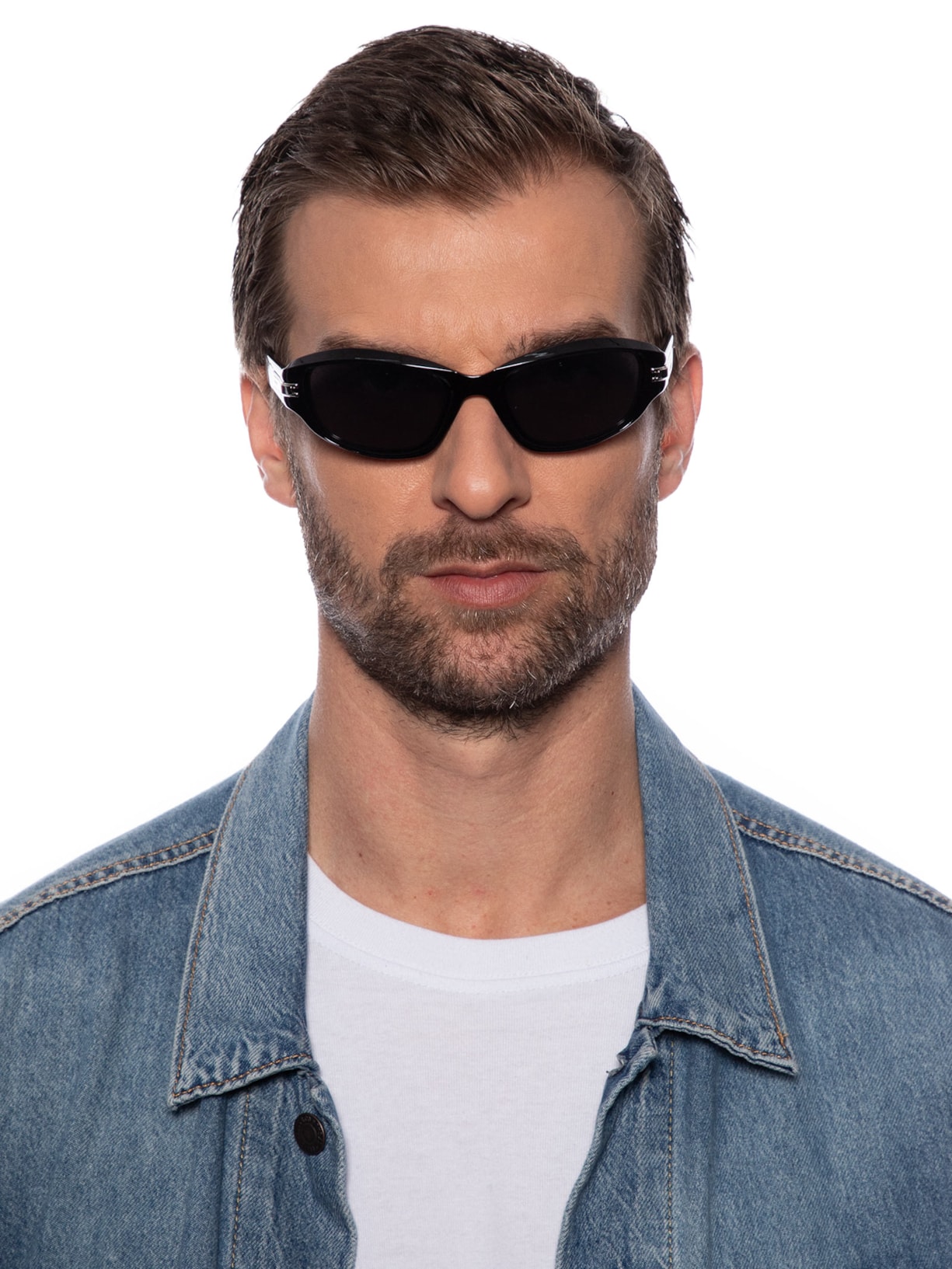 Óculos de Sol Masculino Retangular Preto  Basiq Men