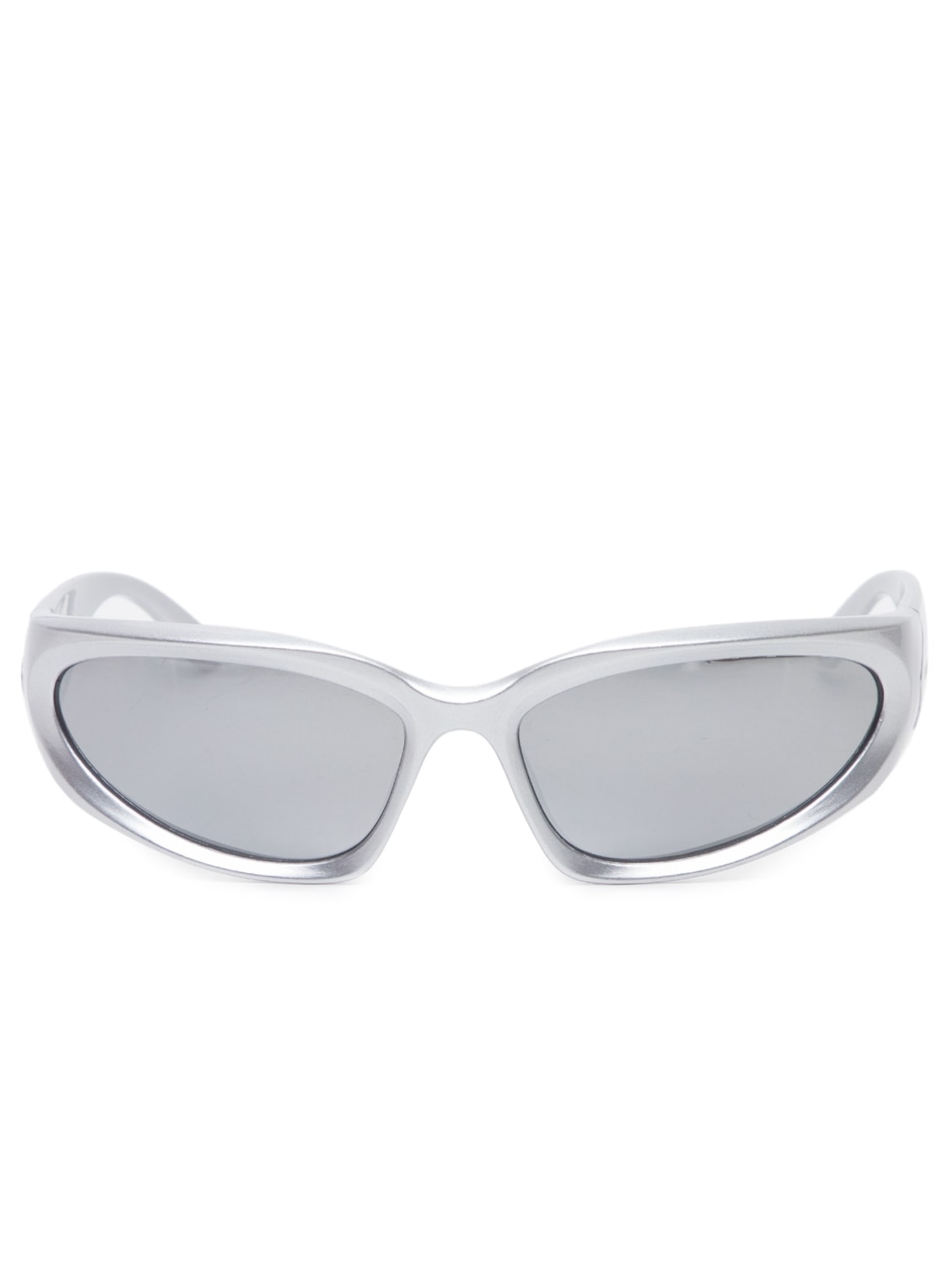 Óculos De Sol Masculino Y2k Retangular Lente Espelhada - Prata