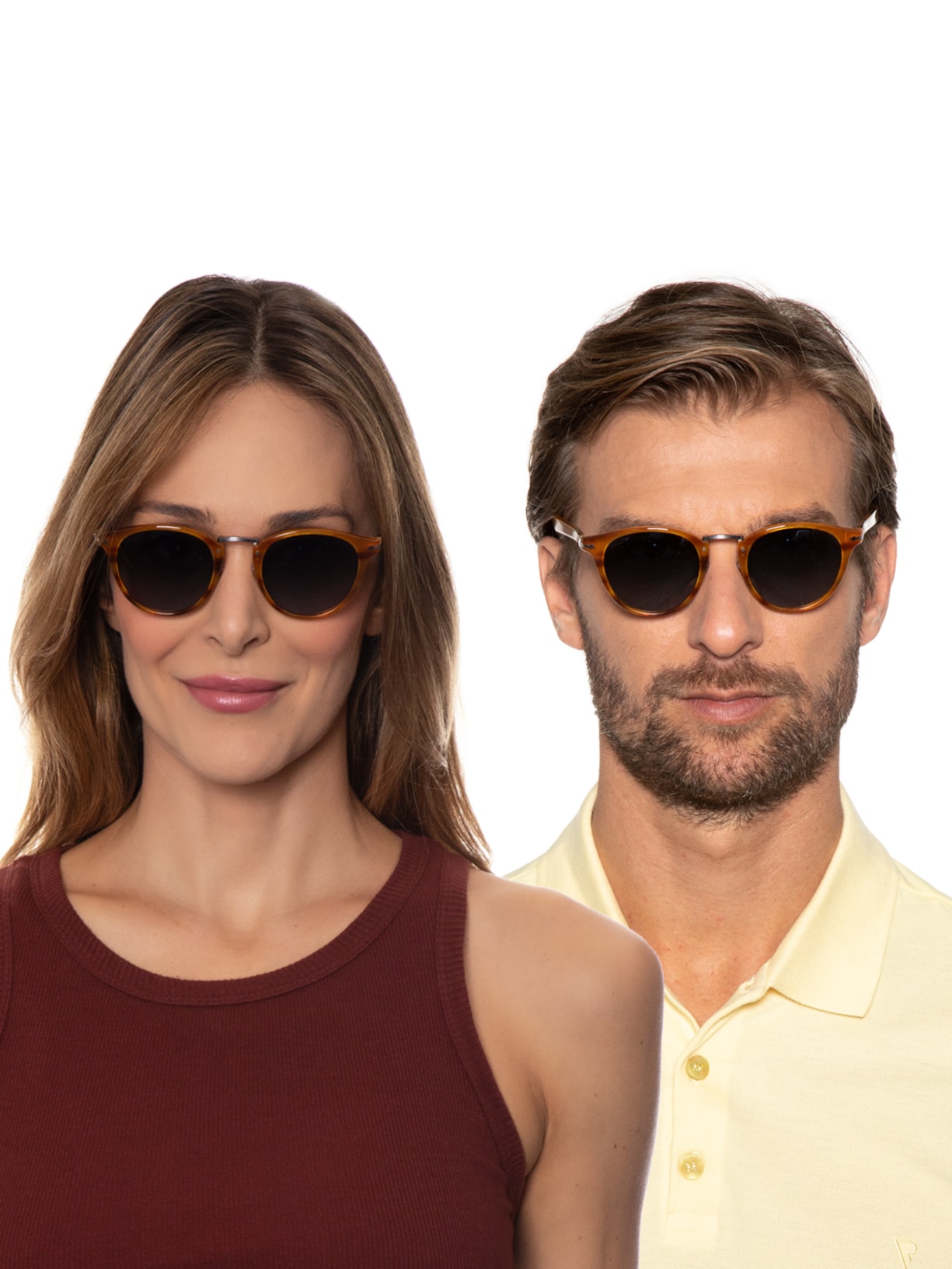 óculos De Sol Unissex Arredondado Marrom Persol