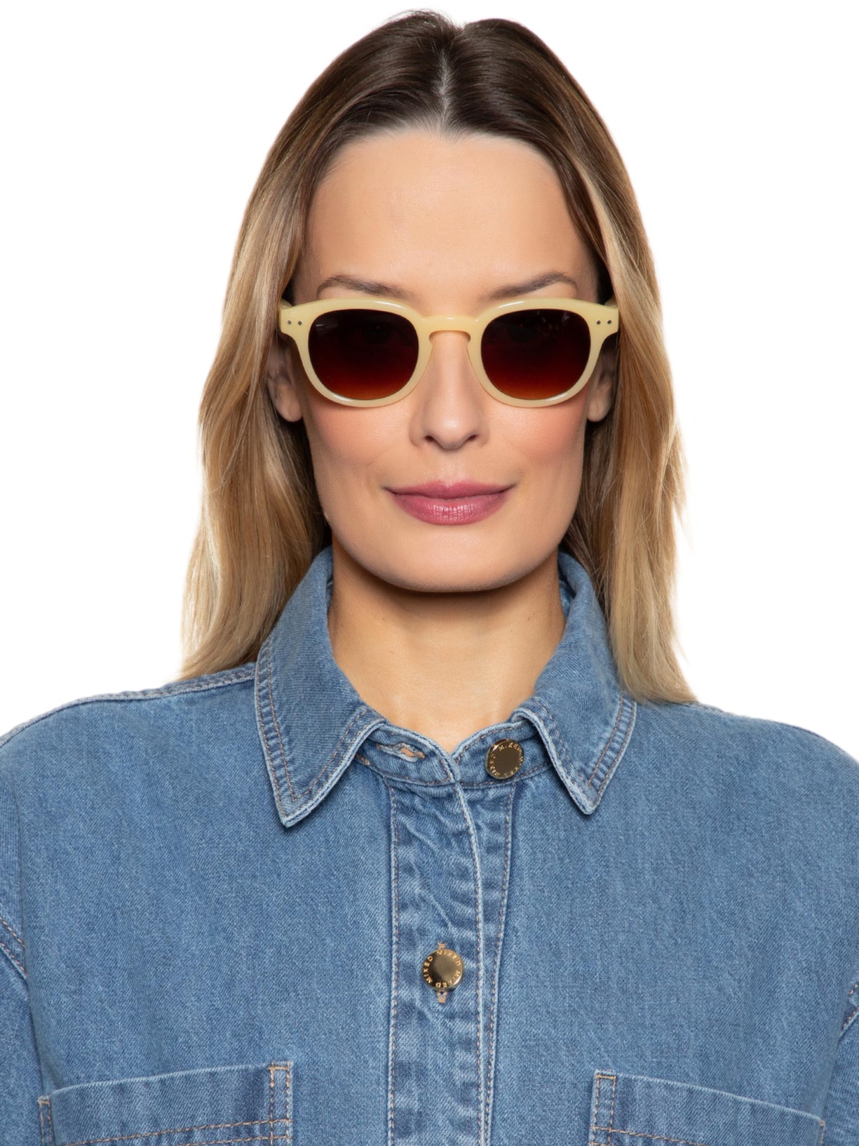 óculos De Sol Unissex C Sun Glossy Ivory Amarelo Izipizi